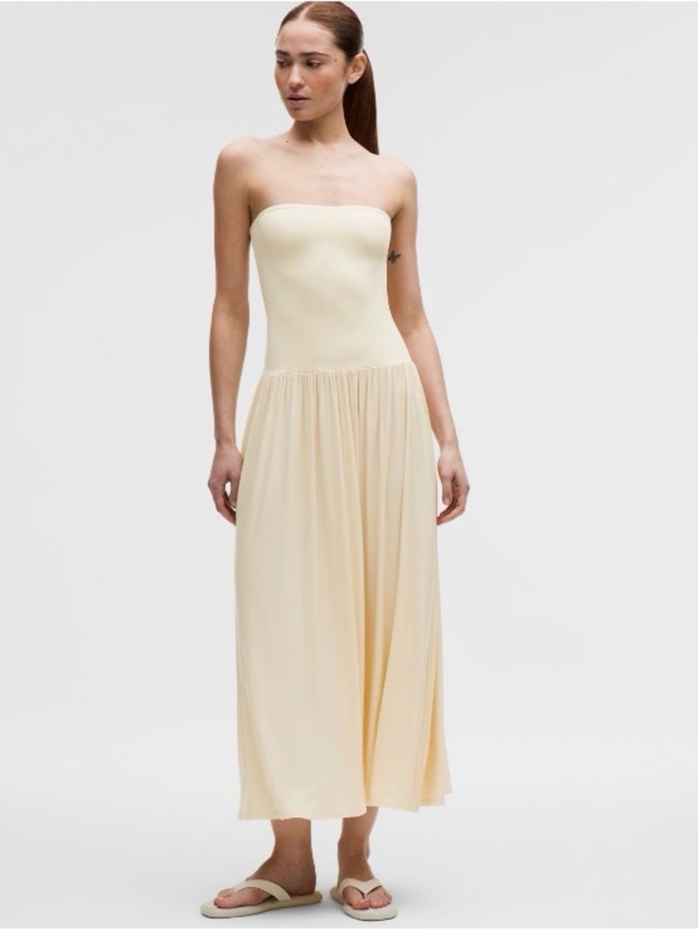 Lululemon NWT 2in 1 Maxi Dress XLarge XL Buttercream